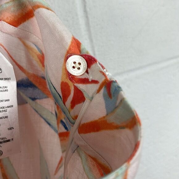 Tommy Bahama women’s floral tropical linen unlined skirt preppy size 10 - Picture 4 of 7